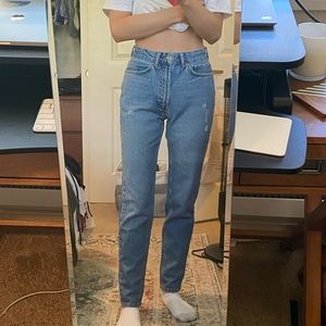 BDG medium wash high rise mom jeans from Urban Outfitters